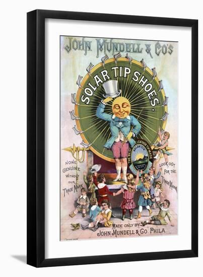 Vintage Ad for John Mundell and Co.'s Solar Tip Shoes-null-Framed Giclee Print