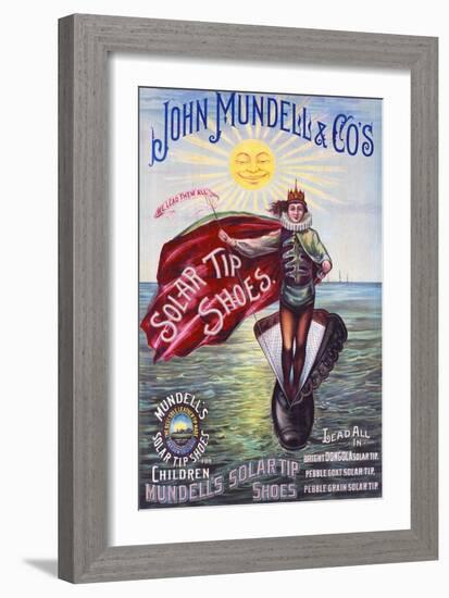 Vintage Ad for John Mundell and Co.'s Solar Tip Shoes-null-Framed Giclee Print