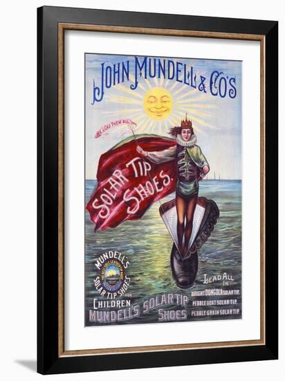 Vintage Ad for John Mundell and Co.'s Solar Tip Shoes-null-Framed Giclee Print