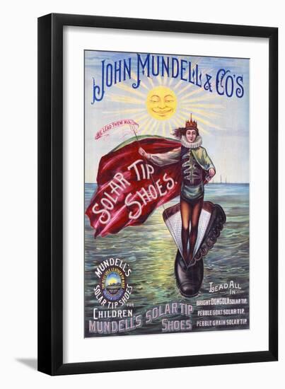 Vintage Ad for John Mundell and Co.'s Solar Tip Shoes-null-Framed Giclee Print