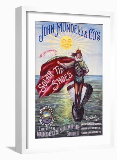 Vintage Ad for John Mundell and Co.'s Solar Tip Shoes-null-Framed Giclee Print