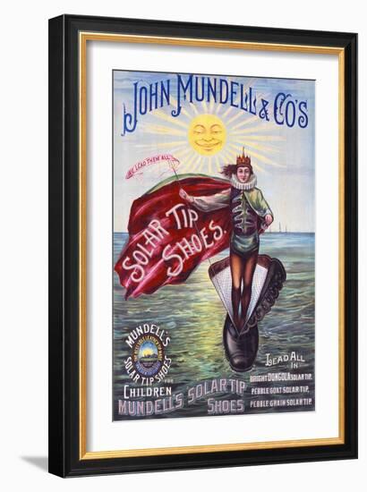 Vintage Ad for John Mundell and Co.'s Solar Tip Shoes-null-Framed Giclee Print