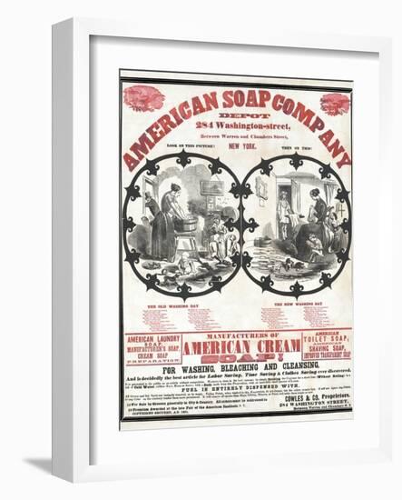 Vintage advertisement for American Soap Company.-Stocktrek Images-Framed Art Print