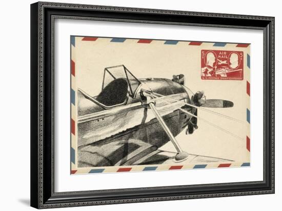 Vintage Airmail I-Ethan Harper-Framed Art Print