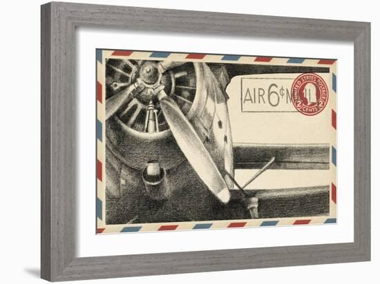 Vintage Airmail II-Ethan Harper-Framed Art Print