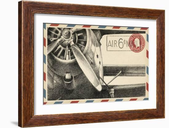 Vintage Airmail II-Ethan Harper-Framed Art Print