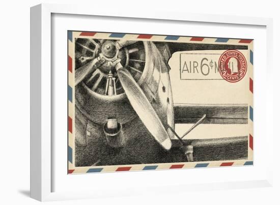 Vintage Airmail II-Ethan Harper-Framed Art Print