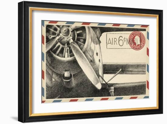 Vintage Airmail II-Ethan Harper-Framed Art Print