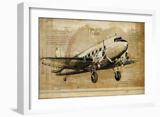 Vintage Airplane II-Sidney Paul & Co.-Framed Art Print