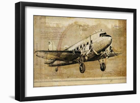 Vintage Airplane II-Sidney Paul & Co.-Framed Premium Giclee Print