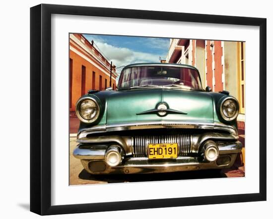 Vintage American car in Habana, Cuba-Gasoline Images-Framed Art Print