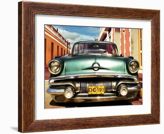 Vintage American car in Habana, Cuba-Gasoline Images-Framed Art Print