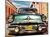 Vintage American car in Habana, Cuba-Gasoline Images-Mounted Art Print