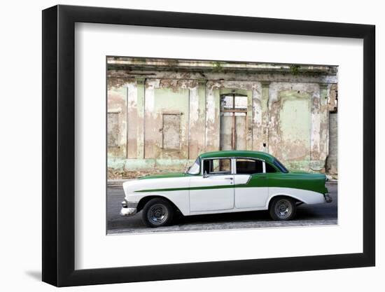 Vintage American Car Parked on a Street in Havana Centro, Havana, Cuba-Lee Frost-Framed Photographic Print