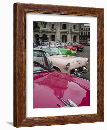 Vintage American Cars, Havana, Cuba, West Indies, Caribbean, Central America-Yadid Levy-Framed Photographic Print