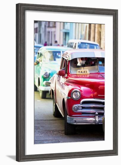 Vintage American Cars Used as Local Taxis-Lee Frost-Framed Photographic Print