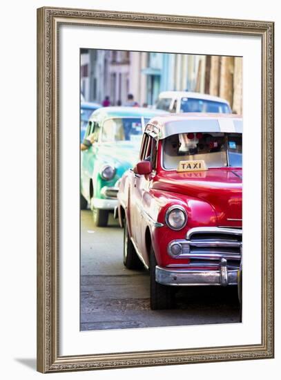 Vintage American Cars Used as Local Taxis-Lee Frost-Framed Photographic Print