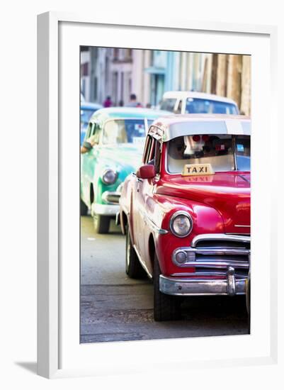 Vintage American Cars Used as Local Taxis-Lee Frost-Framed Photographic Print