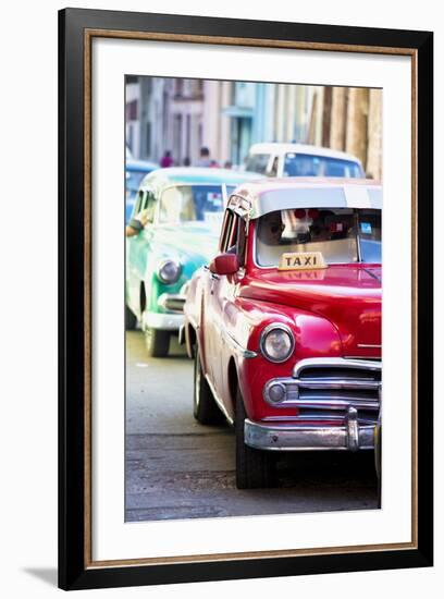 Vintage American Cars Used as Local Taxis-Lee Frost-Framed Photographic Print