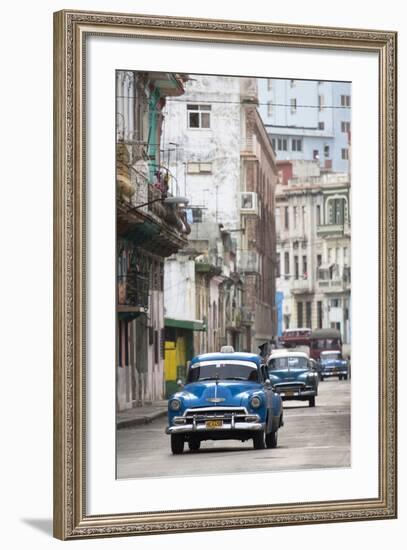 Vintage American Cars Used as Local Taxis-Lee Frost-Framed Photographic Print