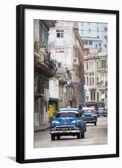 Vintage American Cars Used as Local Taxis-Lee Frost-Framed Photographic Print