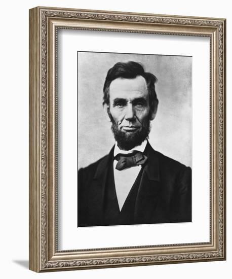 Vintage American Civil War Photo of President Abraham Lincoln-Stocktrek Images-Framed Photographic Print