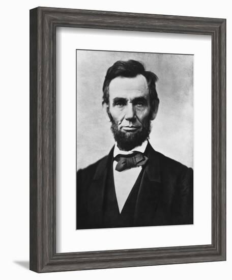 Vintage American Civil War Photo of President Abraham Lincoln-Stocktrek Images-Framed Photographic Print