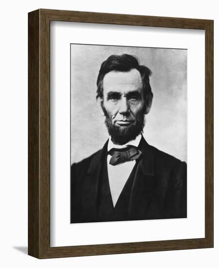 Vintage American Civil War Photo of President Abraham Lincoln-Stocktrek Images-Framed Photographic Print