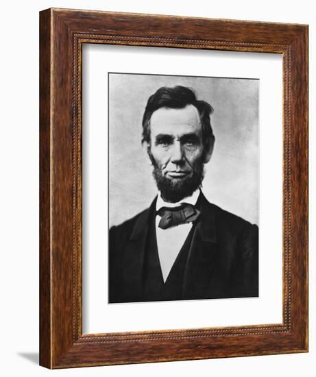 Vintage American Civil War Photo of President Abraham Lincoln-Stocktrek Images-Framed Photographic Print