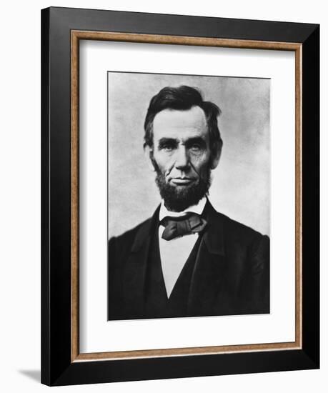 Vintage American Civil War Photo of President Abraham Lincoln-Stocktrek Images-Framed Photographic Print