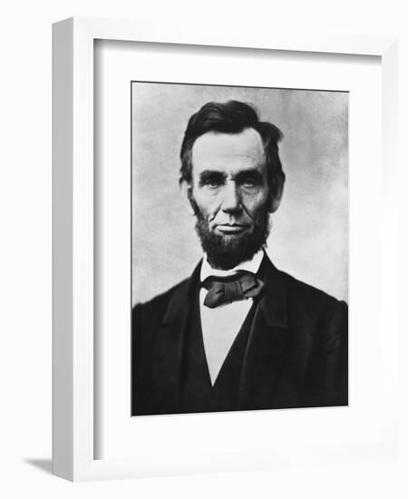 Vintage American Civil War Photo of President Abraham Lincoln-Stocktrek Images-Framed Photographic Print