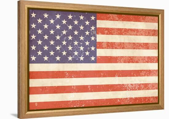 Vintage American Flag-Alisa Foytik-Framed Stretched Canvas