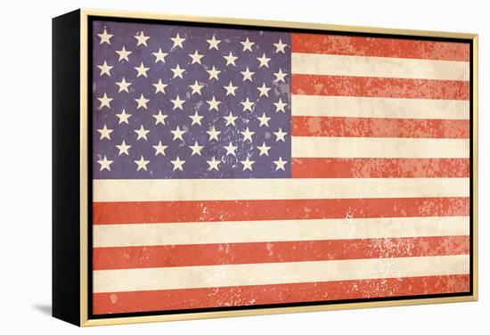 Vintage American Flag-Alisa Foytik-Framed Stretched Canvas