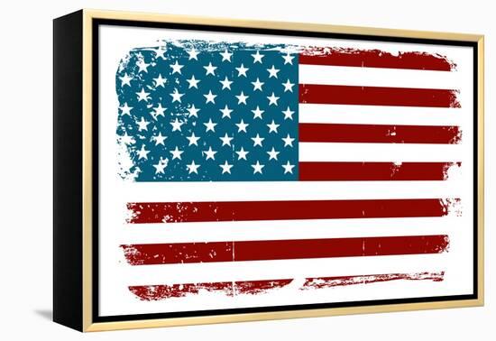 Vintage American Flag-Alisa Foytik-Framed Stretched Canvas