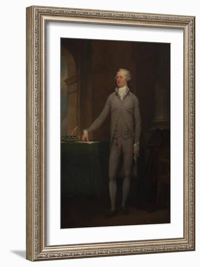 Vintage American History Painting of Alexander Hamilton-Stocktrek Images-Framed Art Print