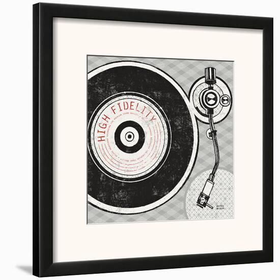 Vintage Analog Record Player-Michael Mullan-Framed Art Print