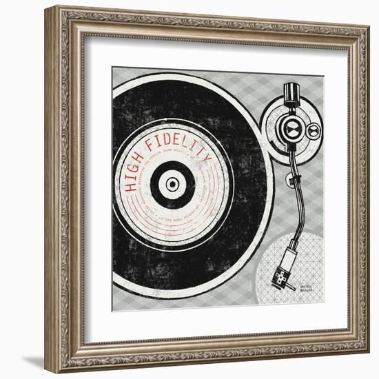 Vintage Analog Record Player-Michael Mullan-Framed Art Print