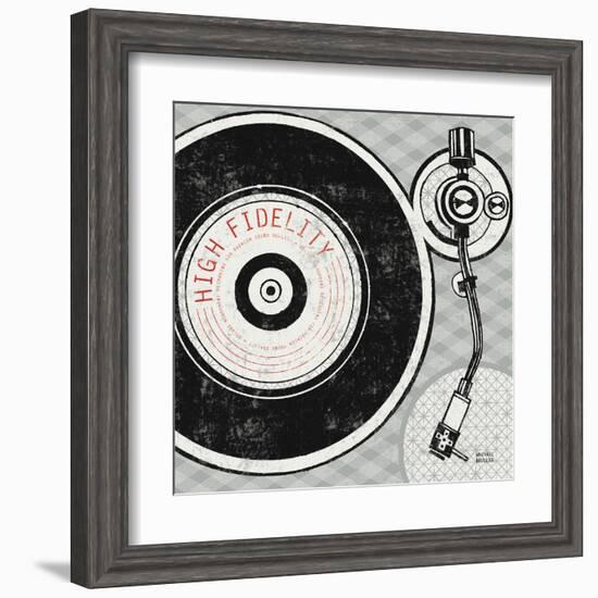 Vintage Analog Record Player-Michael Mullan-Framed Art Print