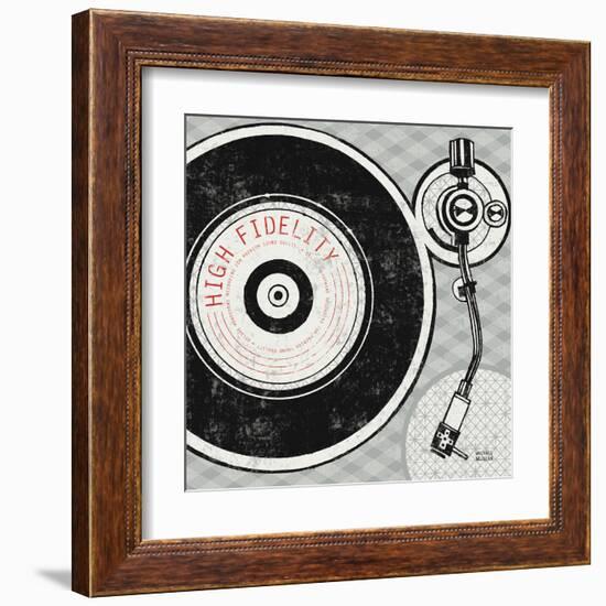 Vintage Analog Record Player-Michael Mullan-Framed Art Print
