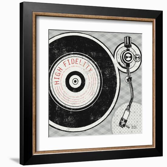 Vintage Analog Record Player-Michael Mullan-Framed Art Print