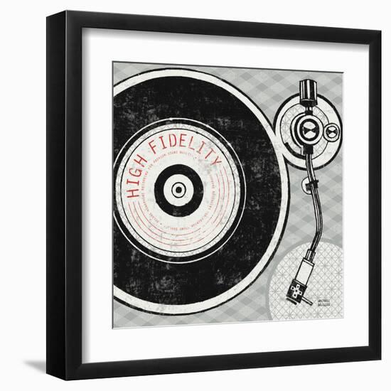 Vintage Analog Record Player-Michael Mullan-Framed Art Print