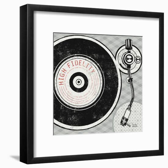 Vintage Analog Record Player-Michael Mullan-Framed Art Print