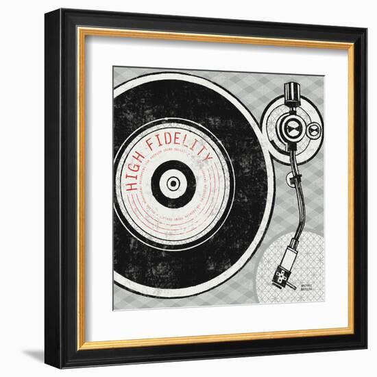 Vintage Analog Record Player-Michael Mullan-Framed Art Print