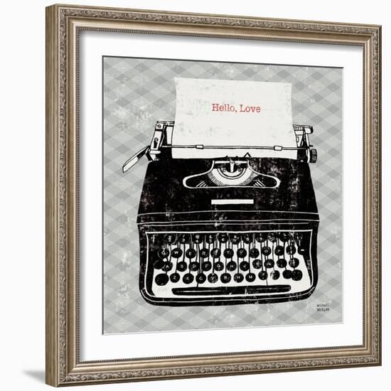 Vintage Analog Typewriter-Michael Mullan-Framed Art Print