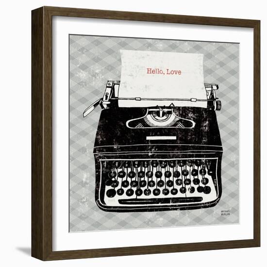 Vintage Analog Typewriter-Michael Mullan-Framed Art Print