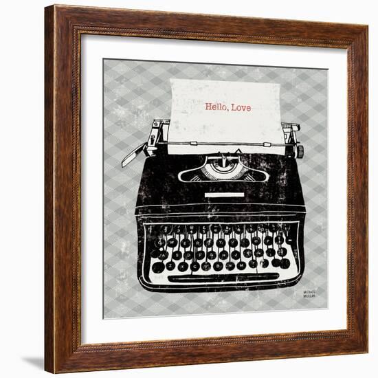 Vintage Analog Typewriter-Michael Mullan-Framed Art Print