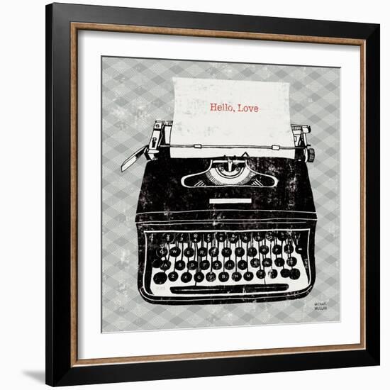 Vintage Analog Typewriter-Michael Mullan-Framed Art Print