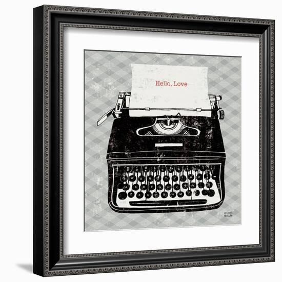 Vintage Analog Typewriter-Michael Mullan-Framed Art Print