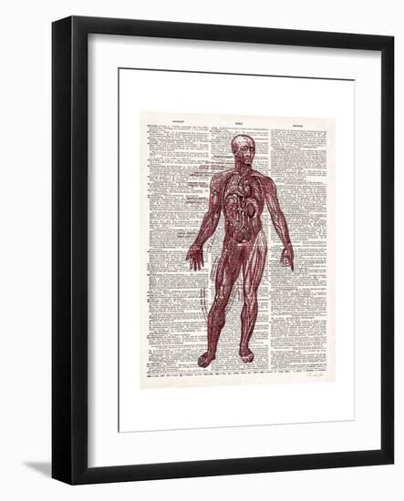 Vintage Anatomy Book-Christopher James-Framed Premium Giclee Print