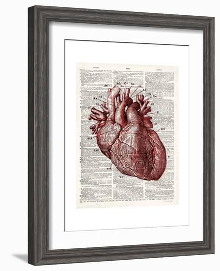 Vintage Anatomy Heart-Christopher James-Framed Premium Giclee Print